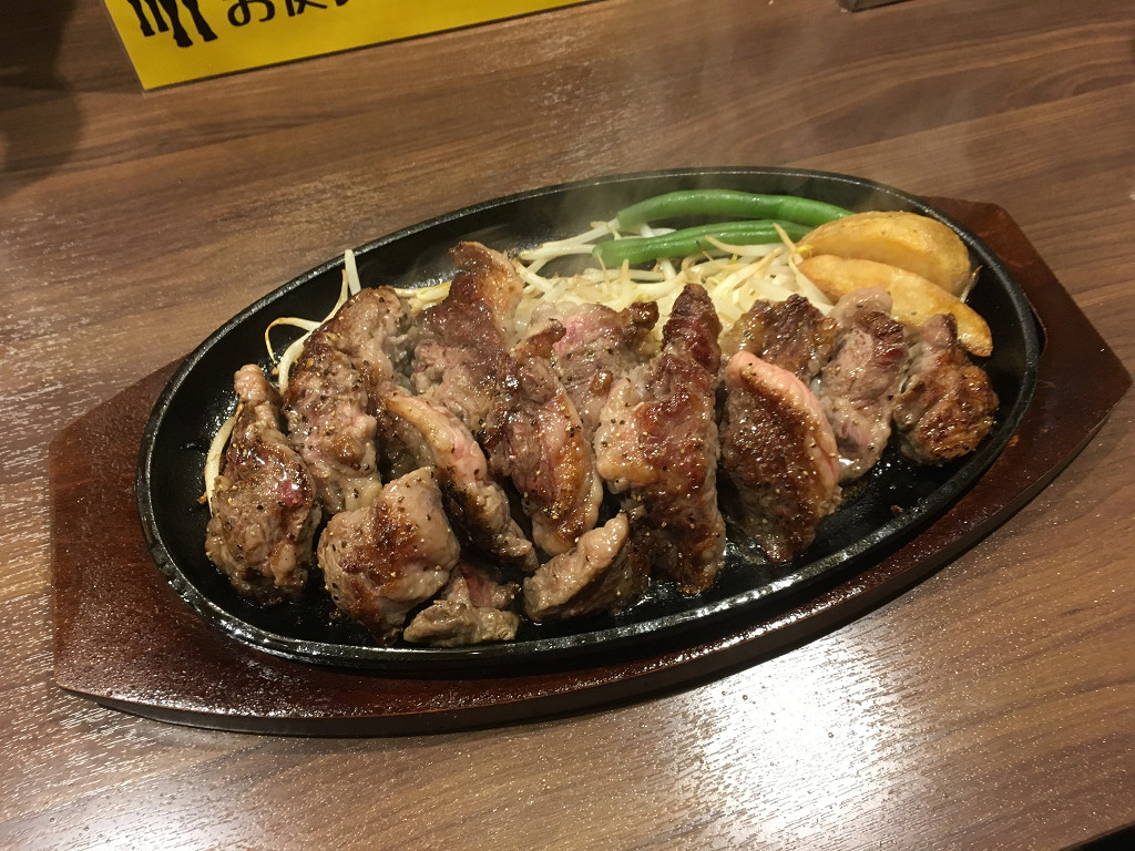 カルビステーキ 1ポンド(タケル 上野店 2017年4月)