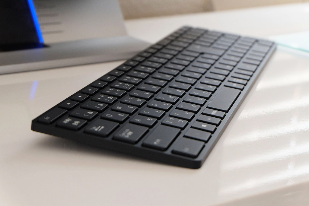 横から見たキーボード