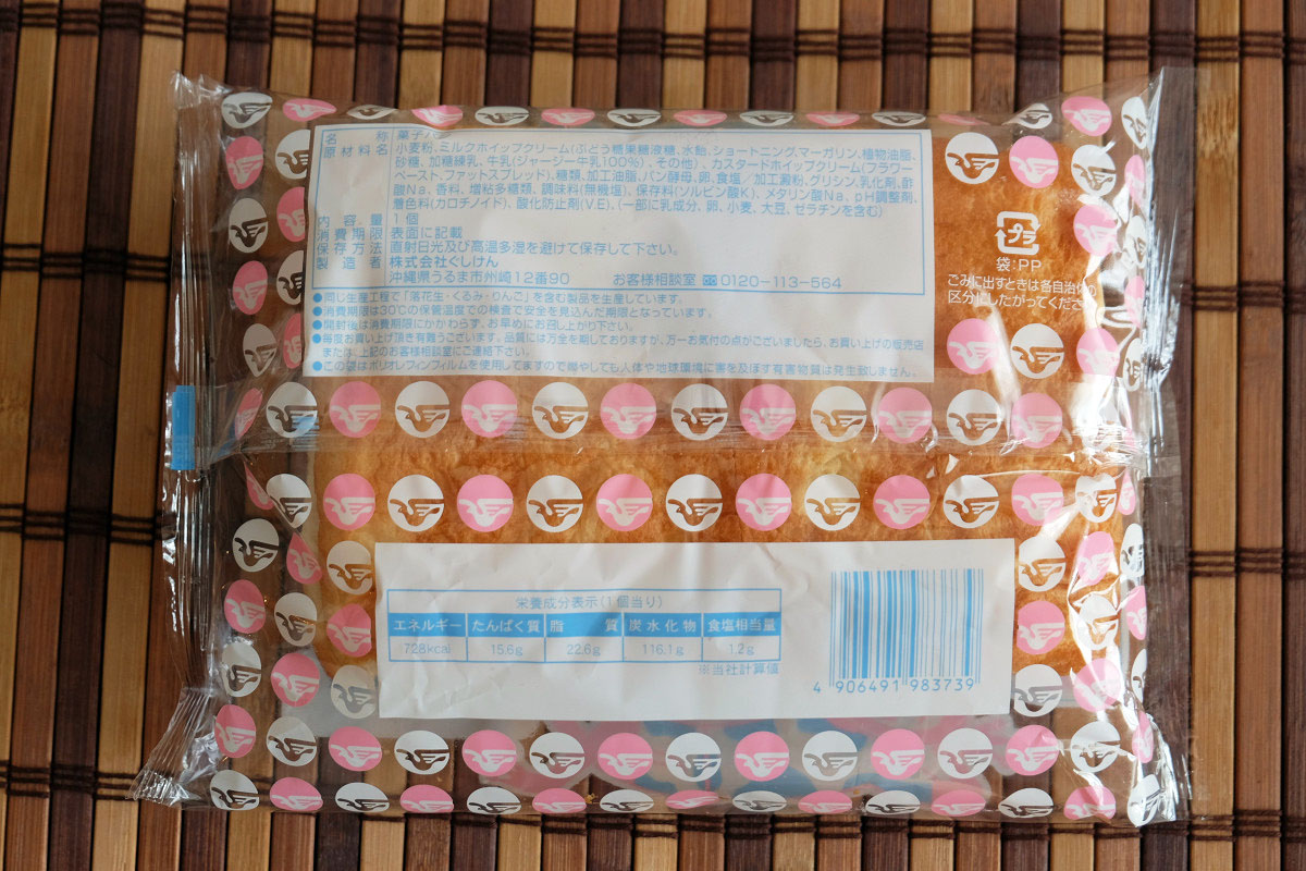 原材料と栄養成分(なかよしダブルクリーム)