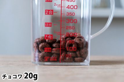 チョコワ20gの分量