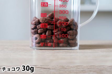 チョコワ30gの分量
