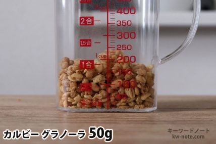 グラノーラ50gの分量