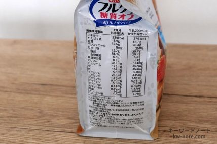 フルグラ 糖質オフの栄養成分表