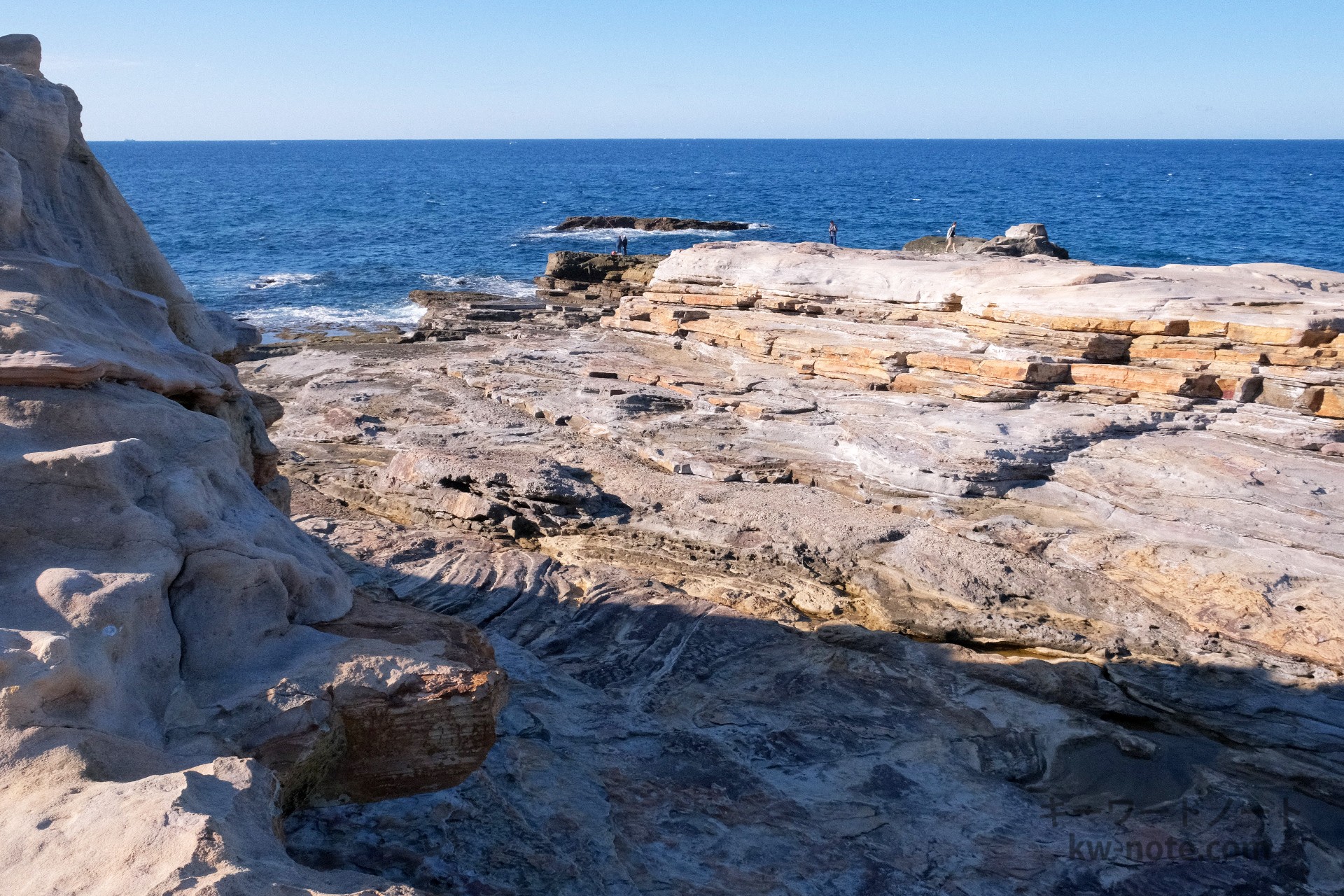 大きく凹んだ場所