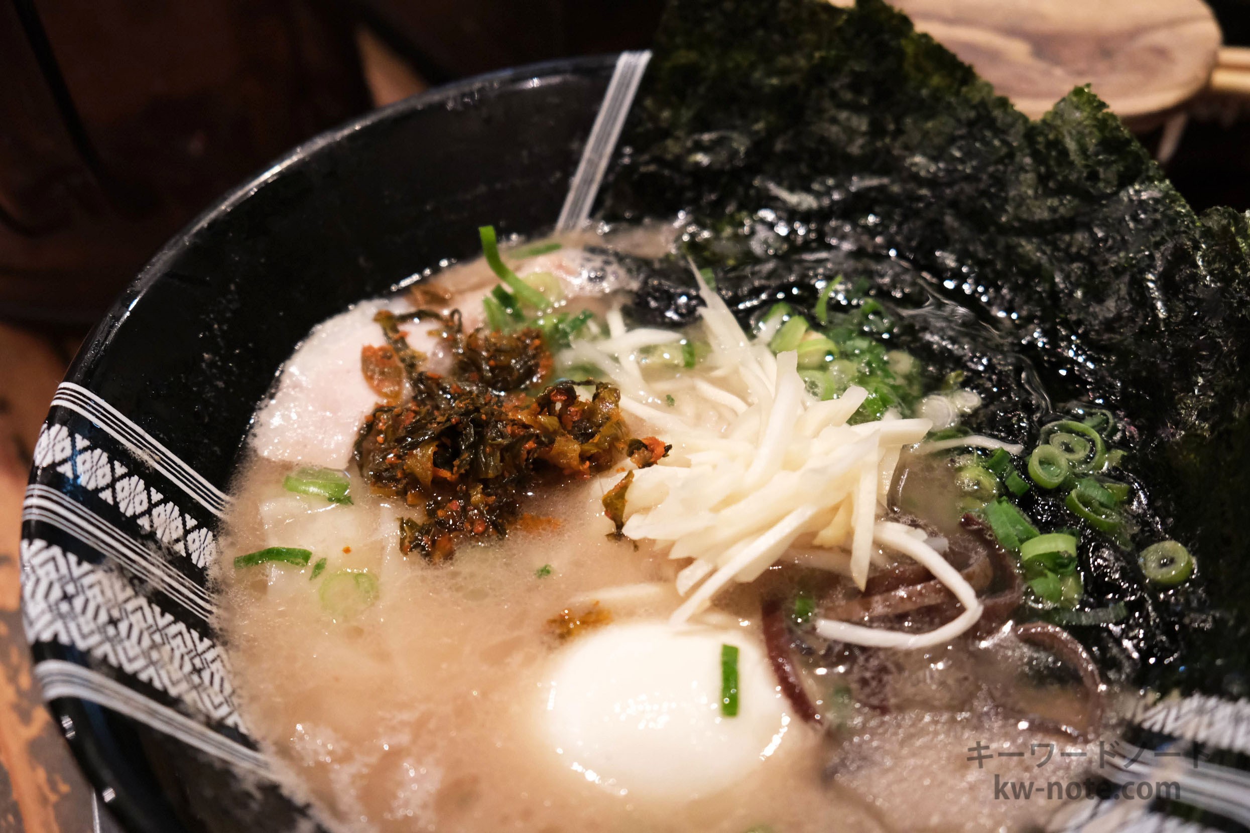 高菜と生姜のトッピング