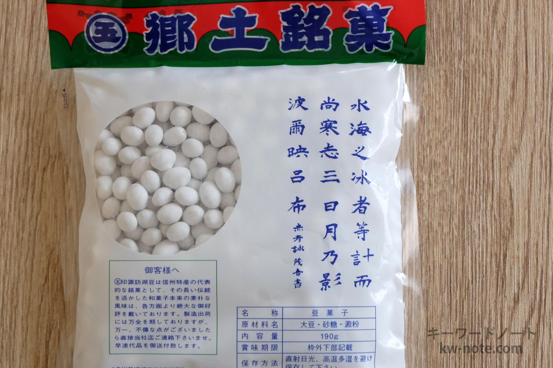 裏面に書かれた漢字(詩)