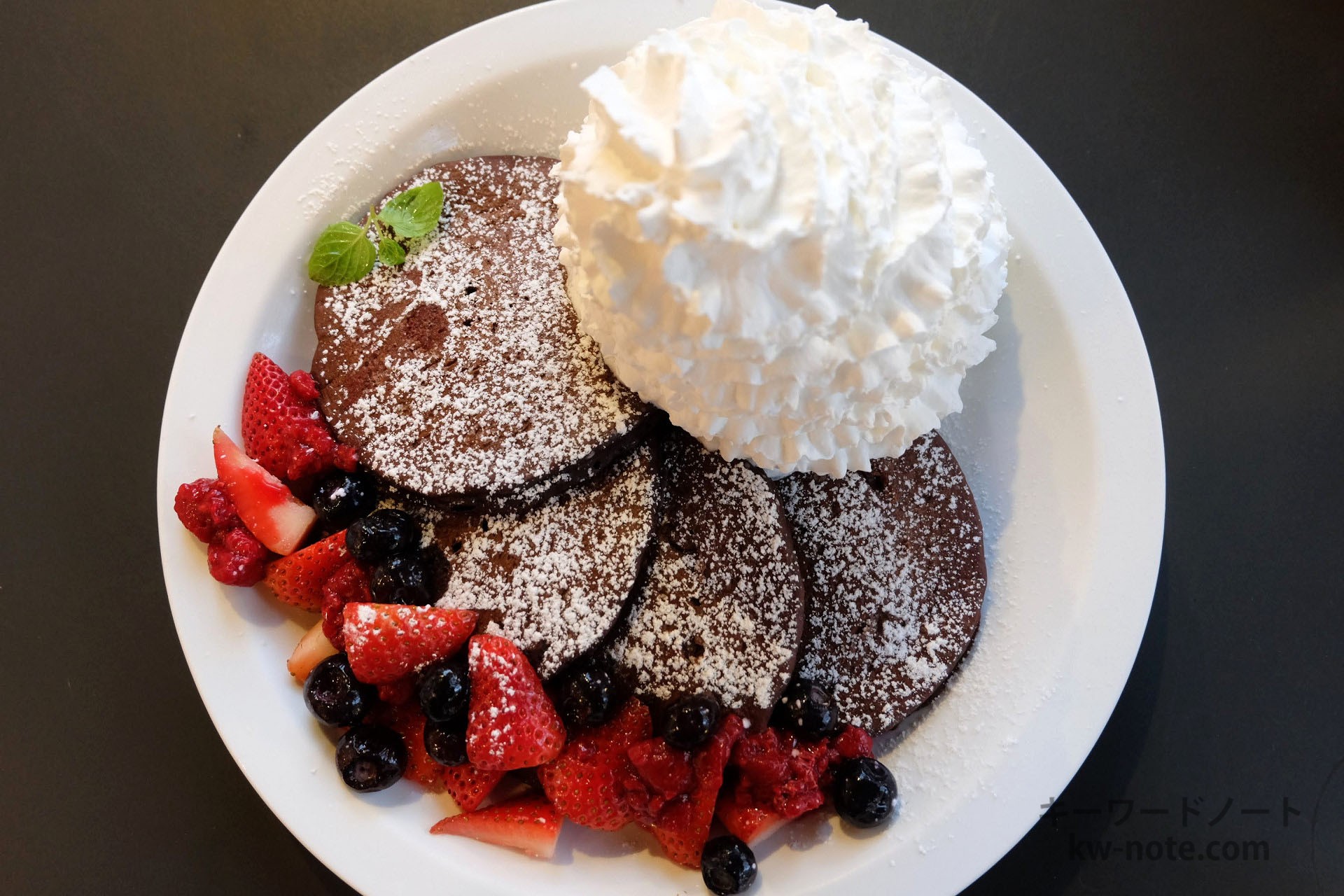 上から見たパンケーキ