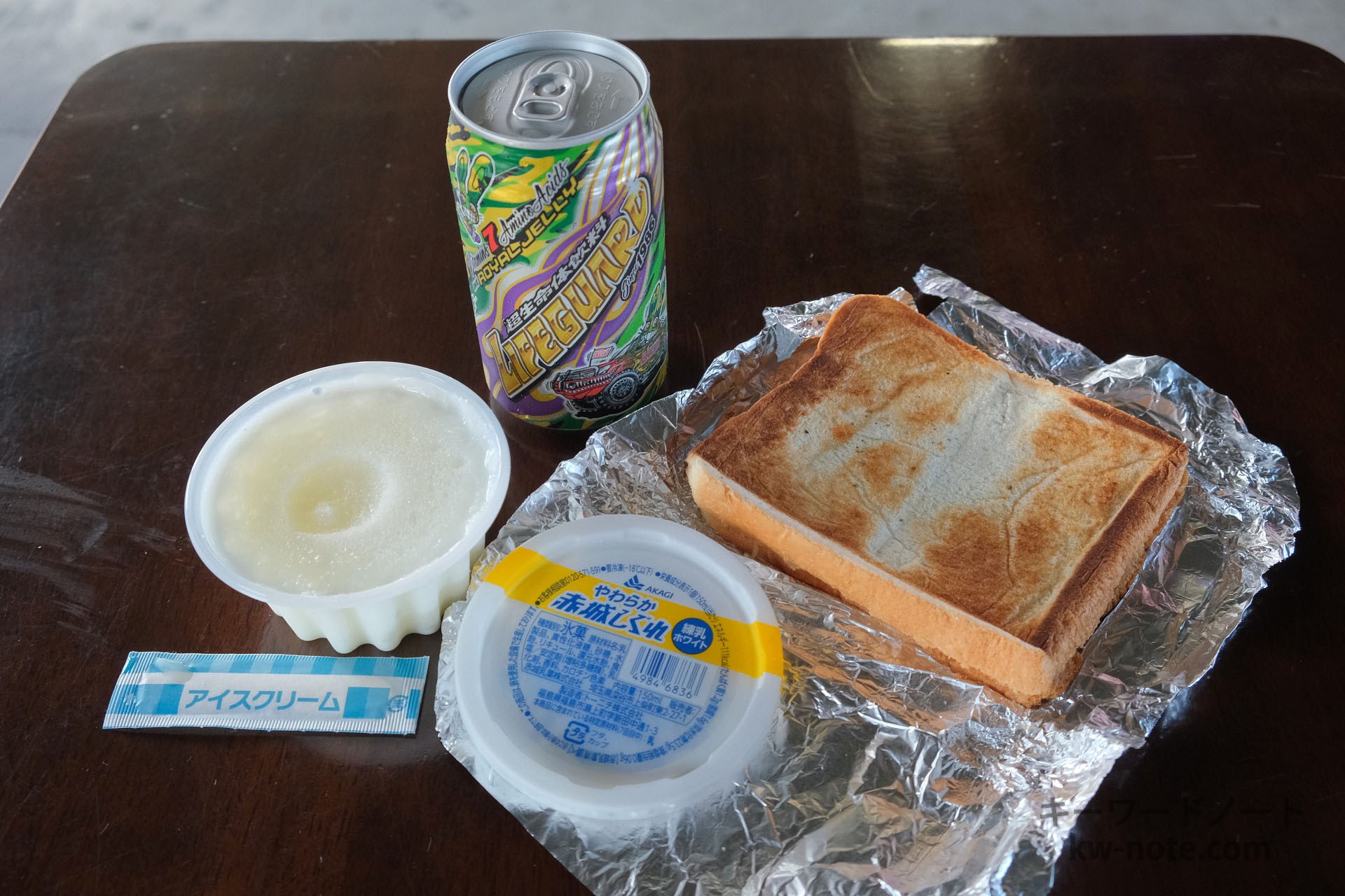 やわらか赤城しぐれ 練乳ホワイト、ライフガード、ハムサンド